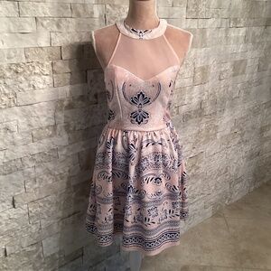 Trixxi Halter-Neck with an Illusion Mesh Neckline (NWT)